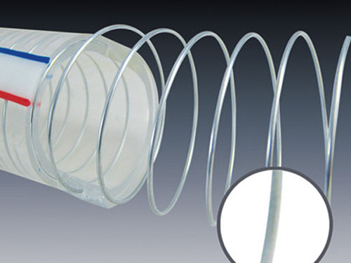 PVC無軋痕鋼絲螺旋增強軟管